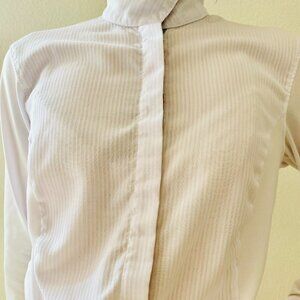 Like New! Ariat Pro Series Long Sleeve Show Shirt in White with Paisley Collar